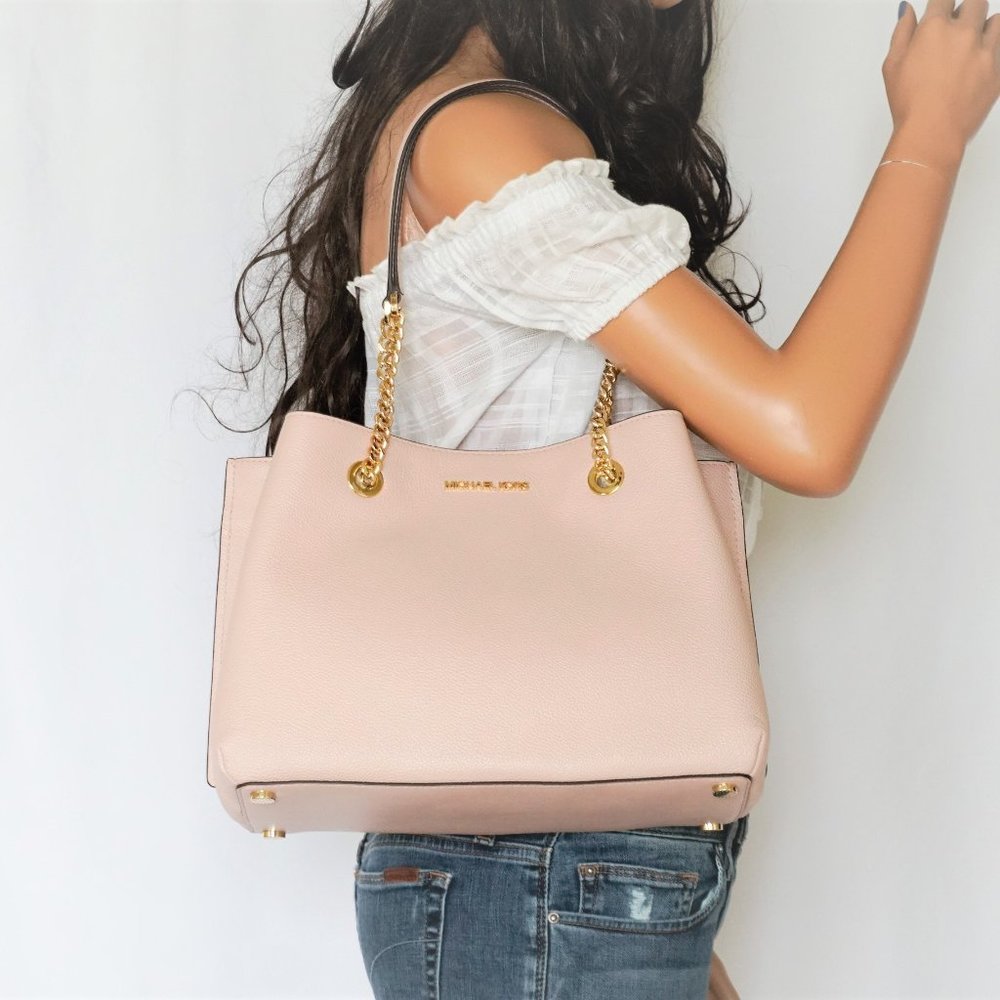 Michael Kors Teagen Shoulder Tote Bag Pink Blush